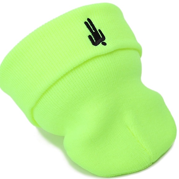 Neon Green Embroidery Beanie - Picture 5 of 5